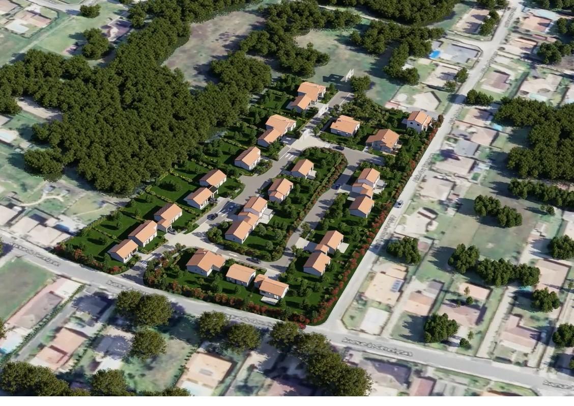 Simulation 3D lotissement Le Domaine d'Ortellano. Terrains viabilisés a vendre libres de constructeur