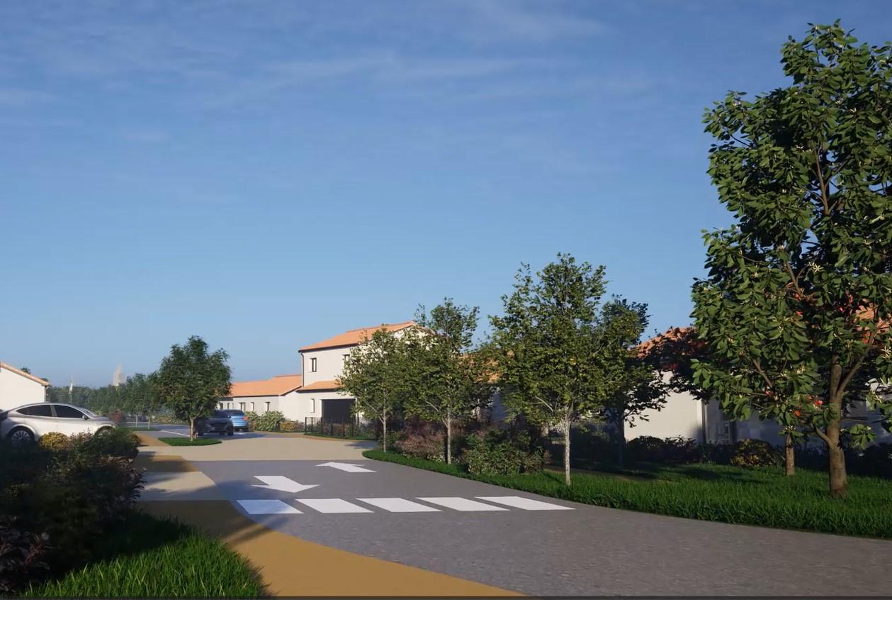 Simulation 3D entrée lotissement Domaine d'Ortellano Le Taillan Medoc.