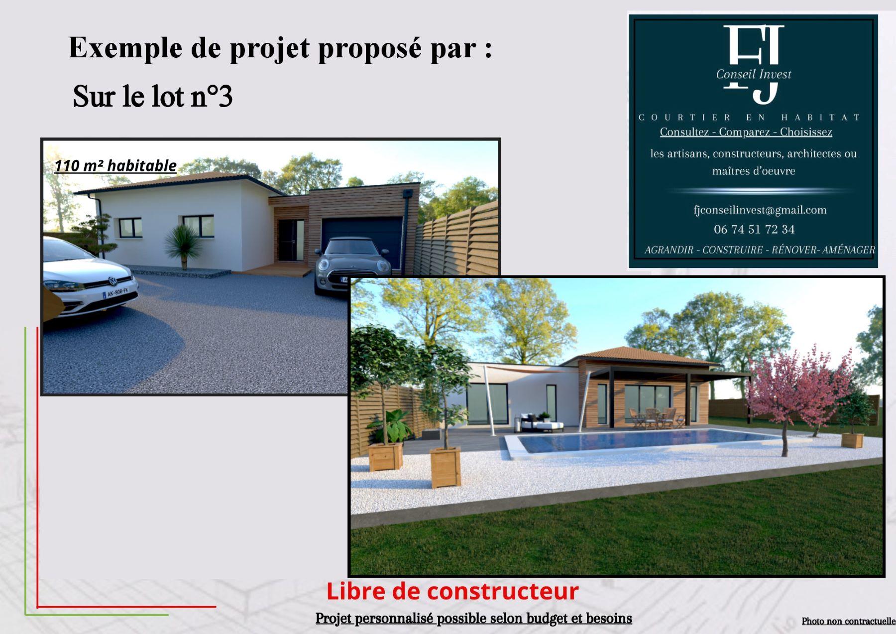 Projet Florian Jaroussier Courtier en travaux. Grand terrain boisé à vendre à Saint Medard en jalles, terrain viabilisé